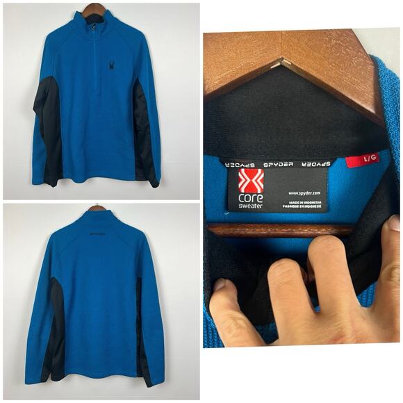 Spyder Core Sweater L Mens Outbound Half Zip Knit Sweatshirt - Picture 7 of 8